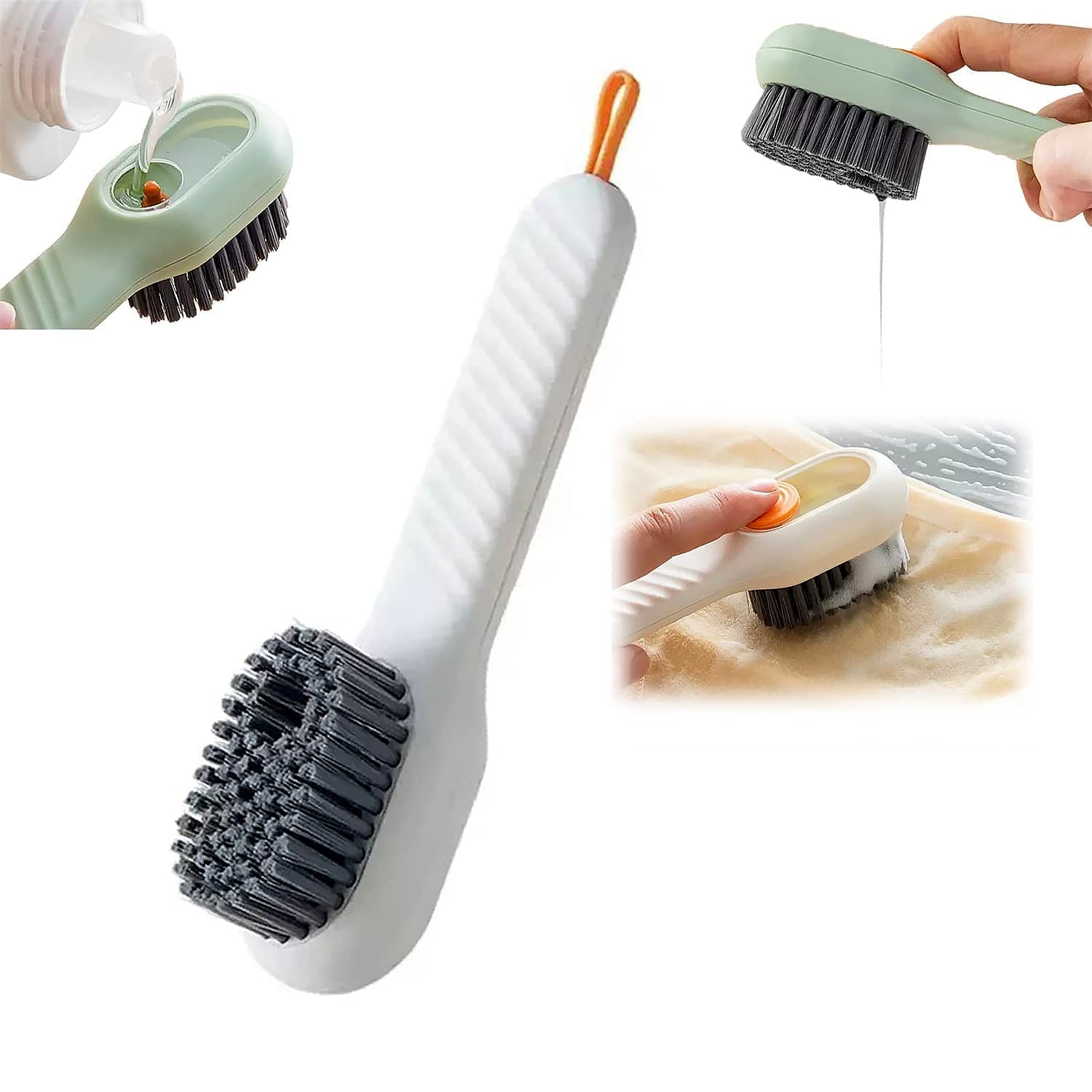 17928 Multifunctional Scrubbing Brush with Liquid / Soap Dispenser, Cleaning Brush with Liquid / Soap Dispenser, Shoe Brush for Cleaning, Cloth Cleaning Brush with Handle Liquid Shoe Brush For Shoe Clothes (1 Pc) 17928 Multifunctional Scrubbing Brush with Liquid / Soap Dispenser, Cleaning Brush with Liquid / Soap Dispenser, Shoe Brush for Cleaning, Cloth Cleaning Brush with Handle Liquid Shoe Brush For Shoe Clothes (1 Pc)